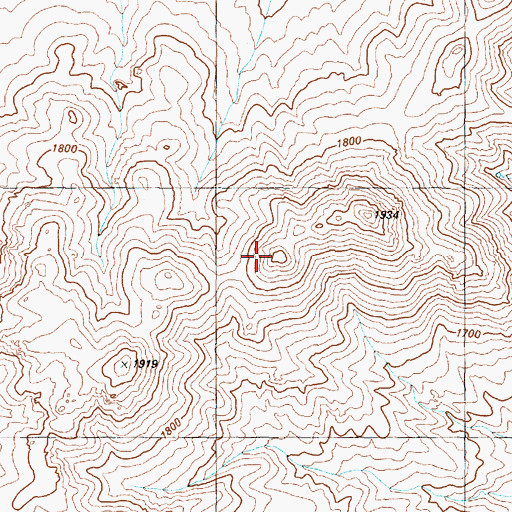 Topographic Map of Hilltop Mine, NV