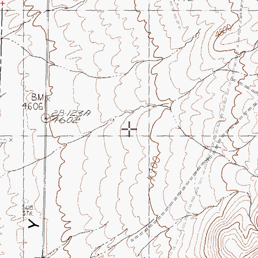Topographic Map of Thrabert Mine, NV