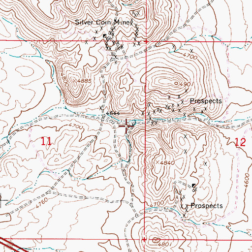 Topographic Map of Iron Point Mining District, NV