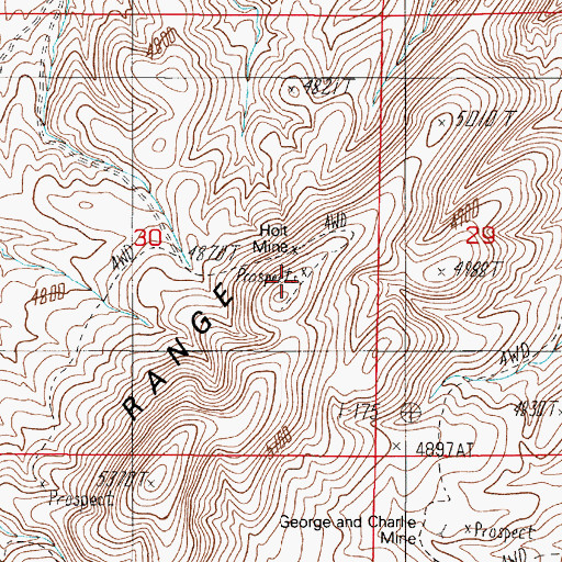 Topographic Map of King Group Mine, NV
