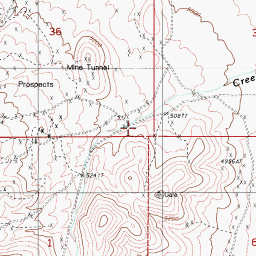 Topographic Map of Morning Star Mine, NV