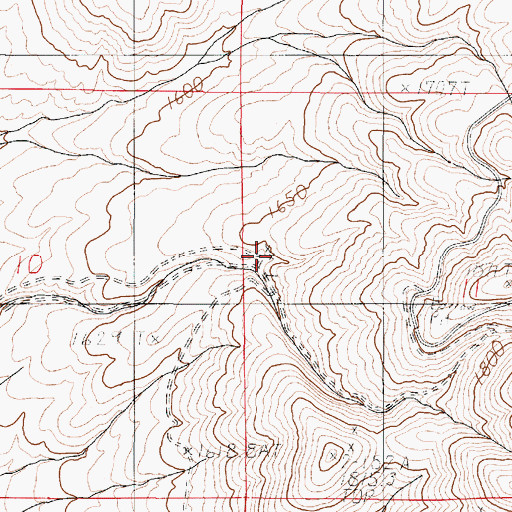 Topographic Map of Adamson Mine, NV