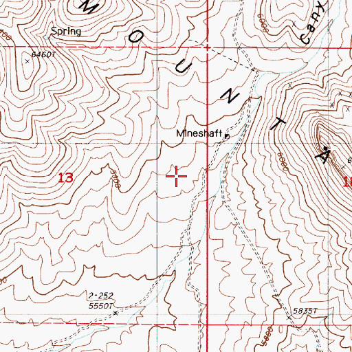 Topographic Map of Telluride (historical), NV