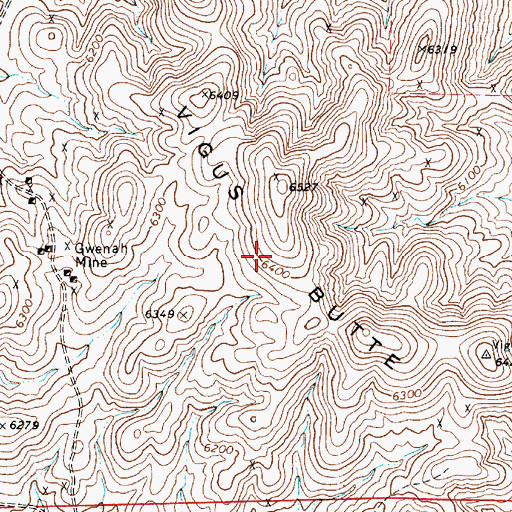 Topographic Map of Skookum Mining District, NV
