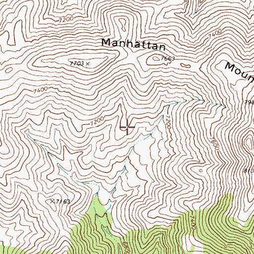 Topographic Map of Ravenswood Mining District, NV