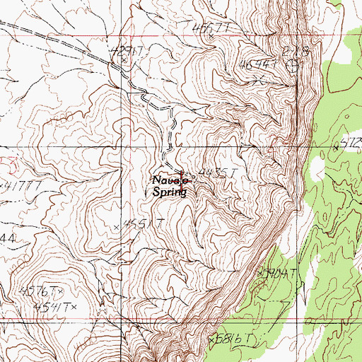 Topographic Map of Navajo Spring, AZ