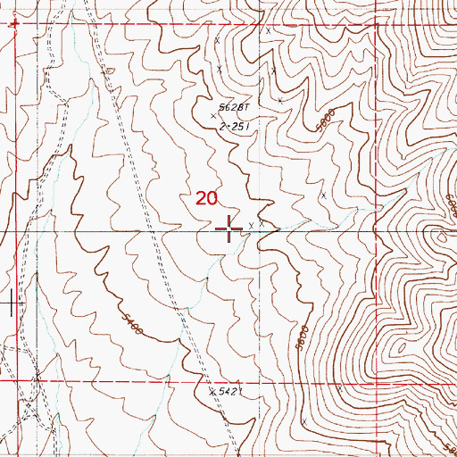 Topographic Map of Weber Gulch Mine, NV