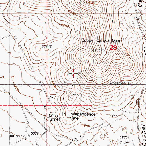 Topographic Map of Guy Davis Mine, NV