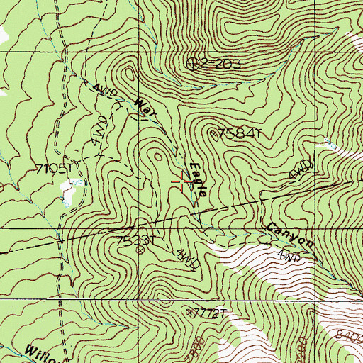 Topographic Map of San Francisco Mine, NV