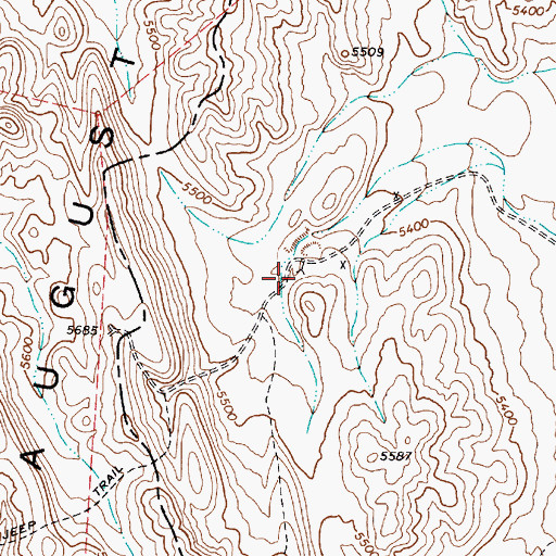 Topographic Map of Black Devil Mine, NV