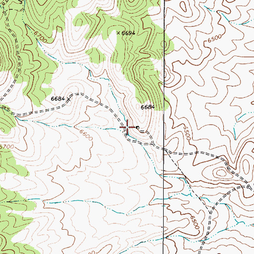 Topographic Map of Last Chance Mine, NV