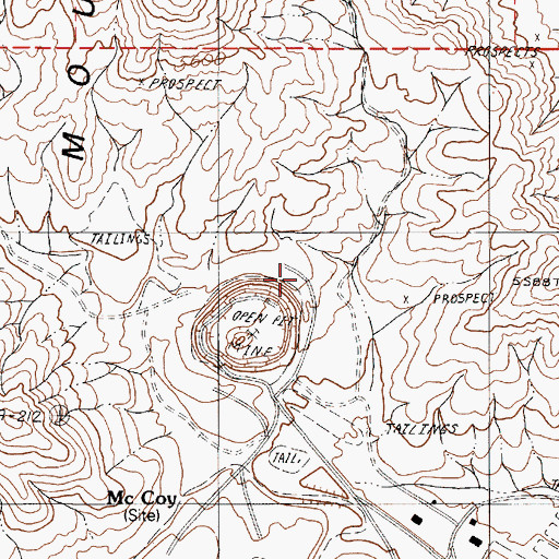 Topographic Map of Gold Dome Mine, NV