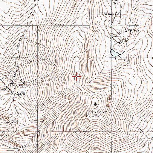 Topographic Map of Pinto Mine, NV