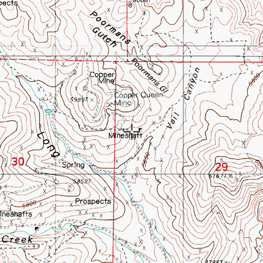 Topographic Map of Peggy Mine, NV