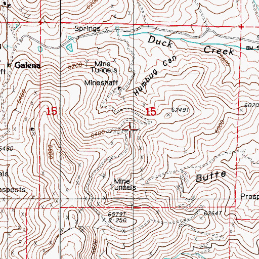 Topographic Map of Spanish and Celia Mine, NV