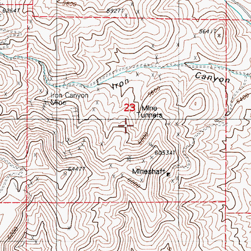 Topographic Map of Black Butte Group Mine, NV