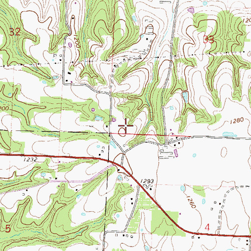 Topographic Map of KMCK-FM (Siloam Springs), AR
