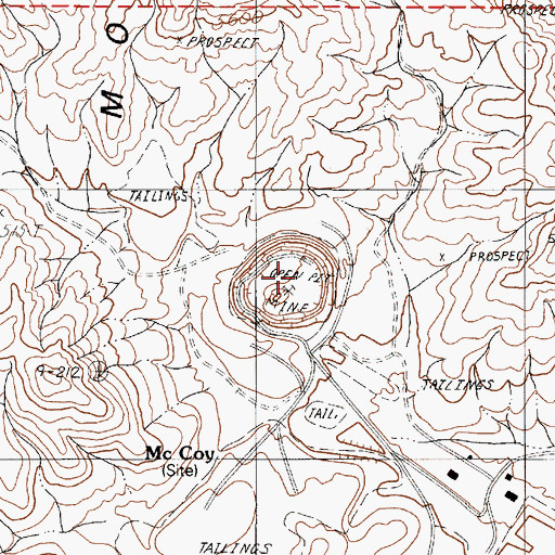 Topographic Map of Gold Pirate Mine, NV