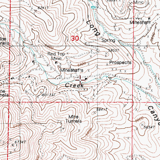 Topographic Map of Hardy Mine, NV