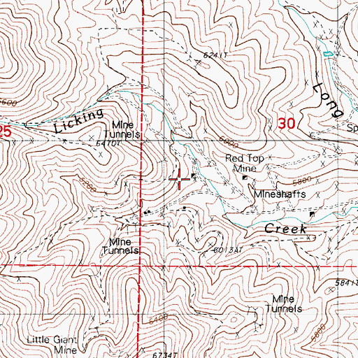 Topographic Map of Midland Mine, NV