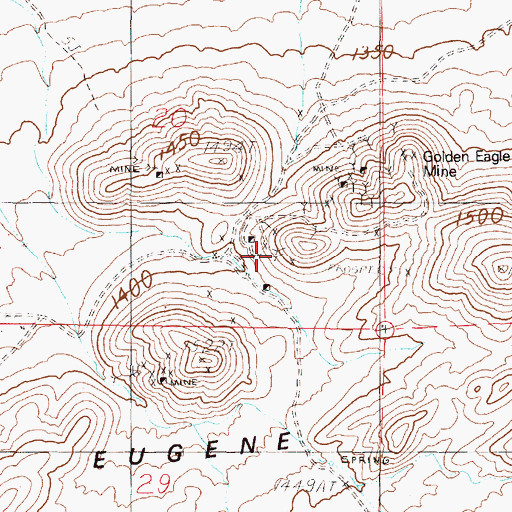 Topographic Map of King Midas Mine, NV