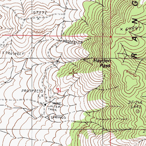Topographic Map of Mayflower Mine, NV