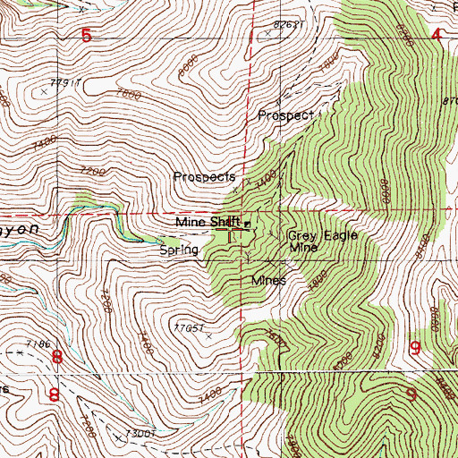 Topographic Map of Helen M Mine, NV