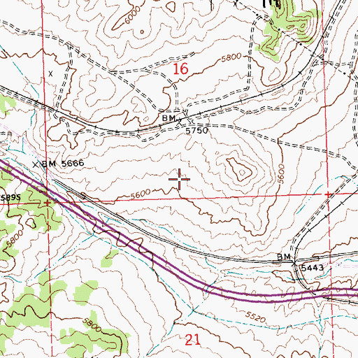Topographic Map of Silver Hoard Mine, NV