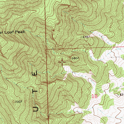 Topographic Map of White Horse Mining District, NV