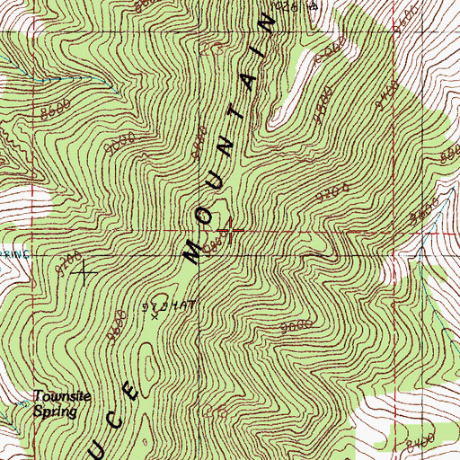 Topographic Map of Spruce Mountain Mining District, NV