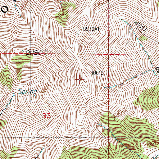 Topographic Map of Big Creek Peak, NV