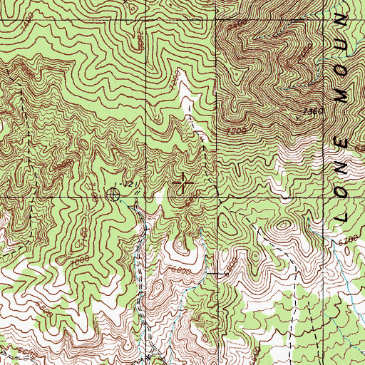 Topographic Map of Lone Mountain Mining District, NV