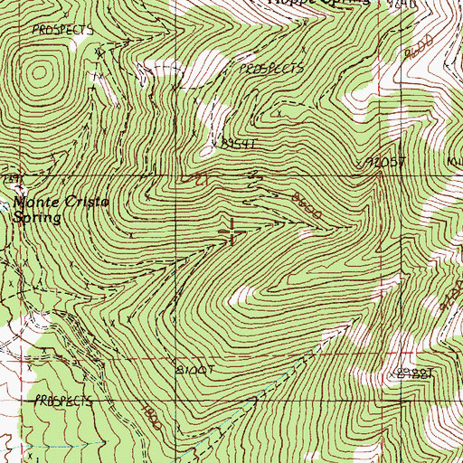 Topographic Map of Enterprise Mine, NV