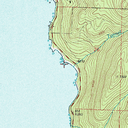 Topographic Map of Hidden Beach, NV