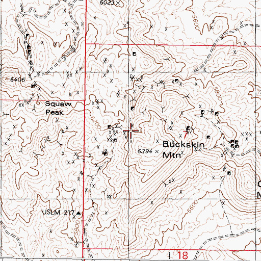 Topographic Map of Black Eagle Hill, NV