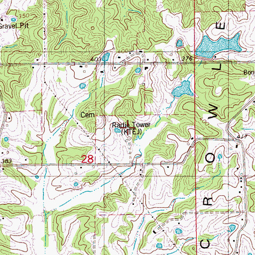 Topographic Map of KTEJ-TV (Jonesboro), AR