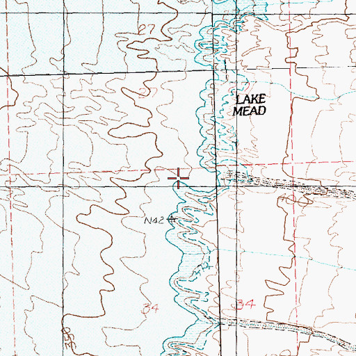 Topographic Map of Catclaw Wash, NV