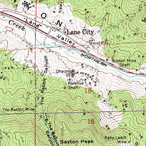 Topographic Map of Chainman Shaft, NV