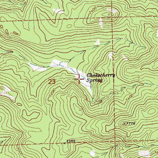 Topographic Map of Chokecherry Spring, NV