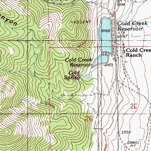 Topographic Map of Cole Spring, NV