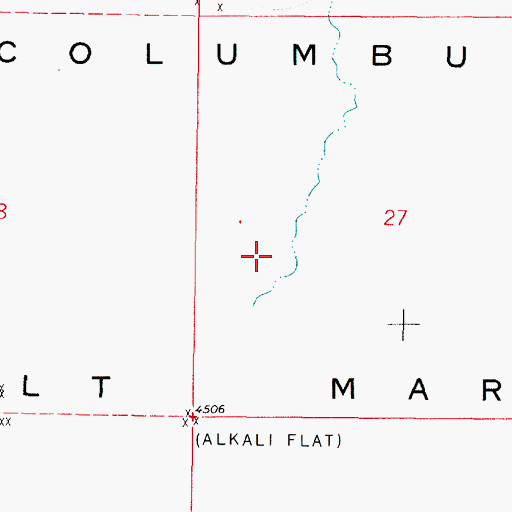 Topographic Map of Columbus Salt Marsh, NV