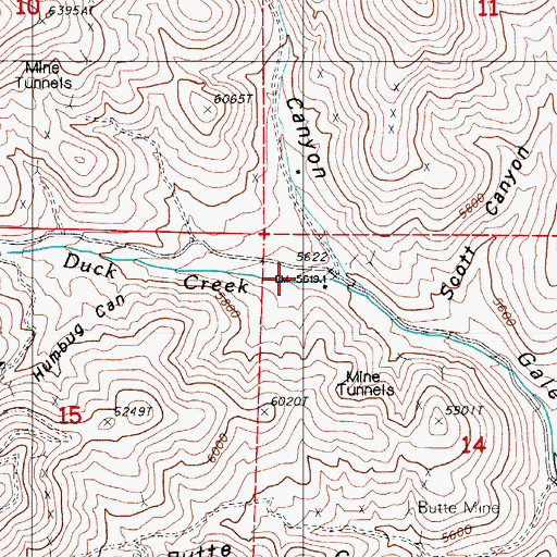 Topographic Map of Cow Canyon, NV