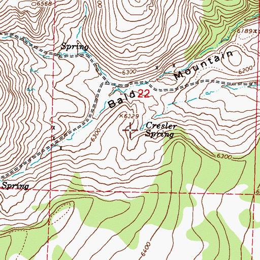 Topographic Map of Cresler Spring, NV