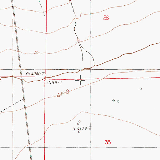 Topographic Map of Crowley Creek, NV