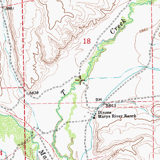 Topographic Map of Currant Creek, NV