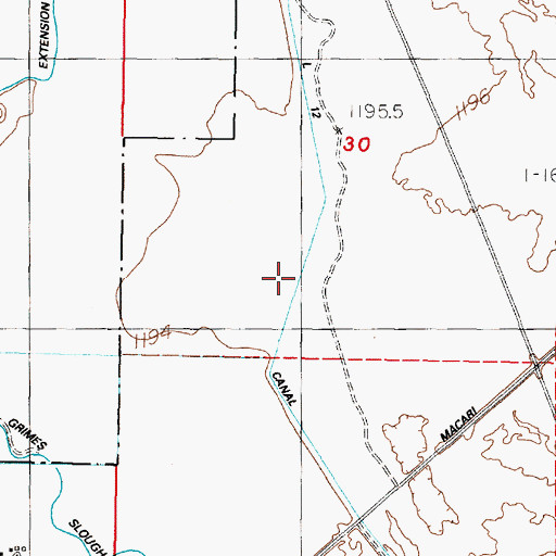 Topographic Map of L 12 Canal, NV