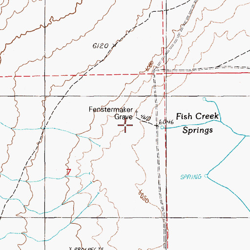 Topographic Map of Ann Marie Long Fenstermaker Grave, NV