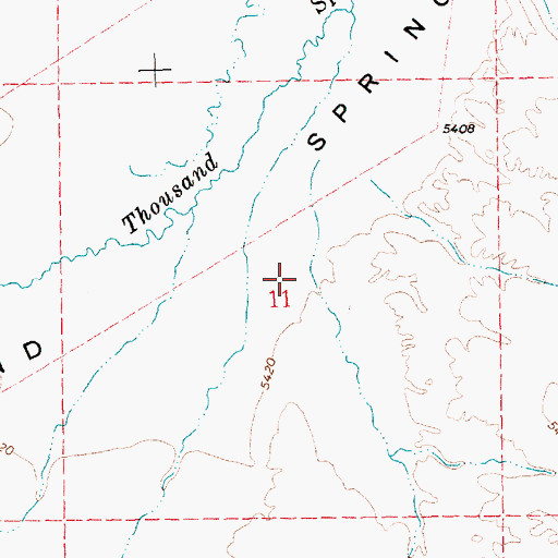 Topographic Map of Fivemile Draw, NV