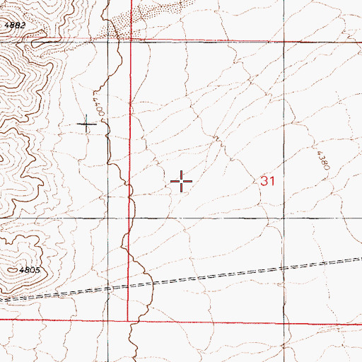 Topographic Map of G Z Canyon, NV
