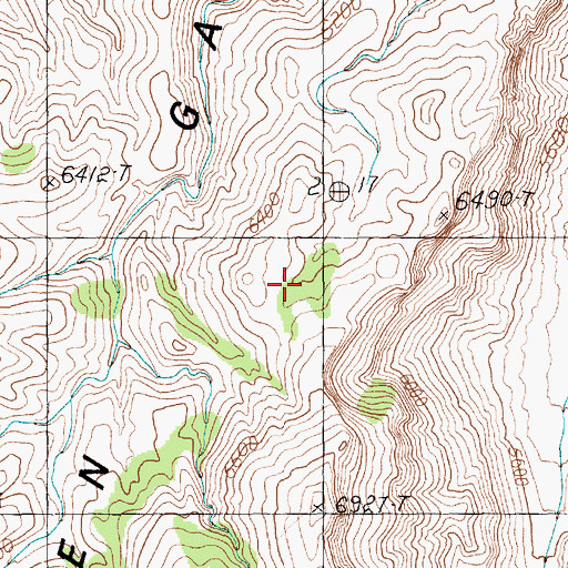 Topographic Map of Golden Gate Range, NV